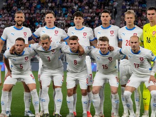 Česká futbalová reprezentácia pózuje pred zápasom s Južnou Kóreou na MS 2026.
