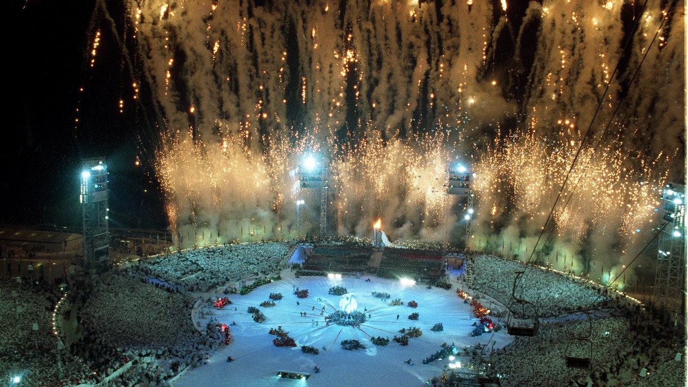 Otvárací ceremoniál ZOH 1994 v Lillehammeri.