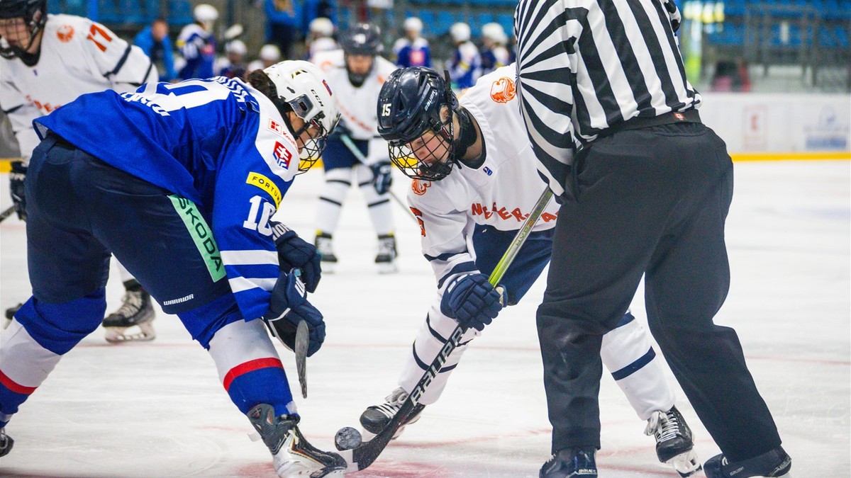 Momentka zo zápasu Slovensko - Holandsko v rámci IIHF European Cup of Nations 2026.