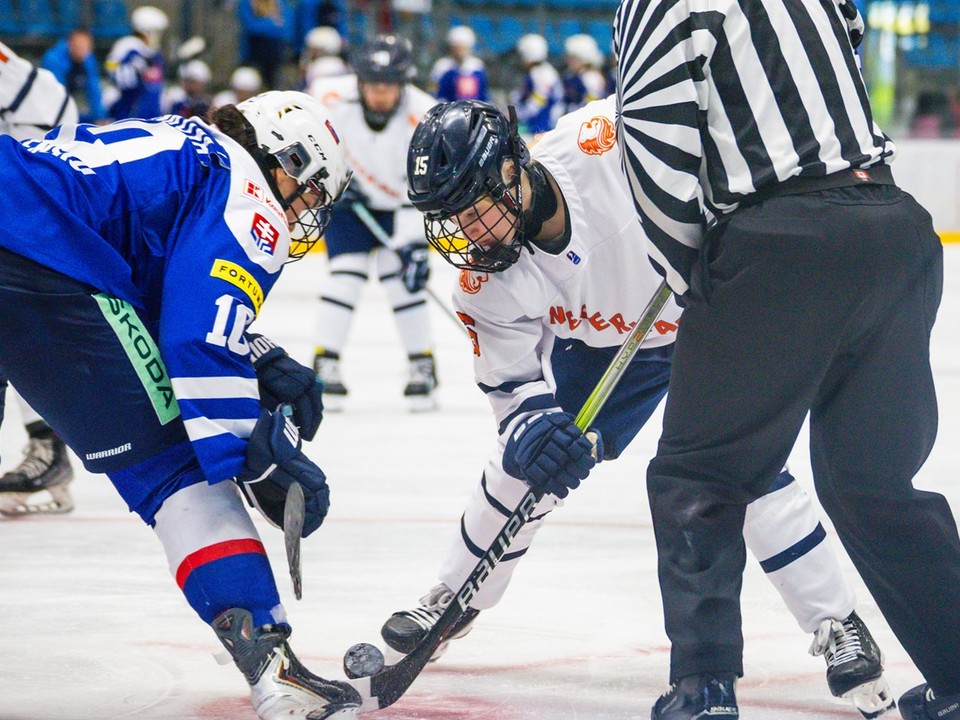 Momentka zo zápasu Slovensko - Holandsko v rámci IIHF European Cup of Nations 2026.