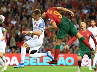 Goncalo Ramos strieľa gól v kvalifikačnom zápase na EURO 2024 Portugalsko - Slovensko.