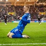 Na snímke hráč Slovenska Tomáš Bobček (8) oslavujúci svoj prvý gól v reprezentácií počas kvalifikačného zápasu na Majstrovstvá sveta 2026 medzi Slovenskom a Severným Írskom v Košiciach v piatok 14. novembra 2025.