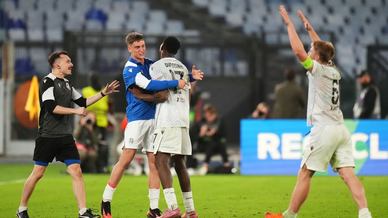 Radosť hráčov Plzne