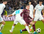 Phil Foden počas zápasu Slovan Bratislava - Manchester City v 2. kole ligovej fázy Ligy majstrov.