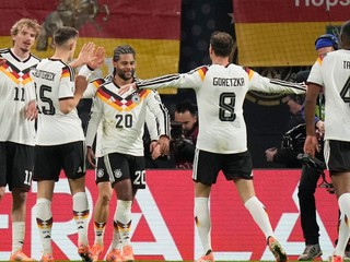 Nemecko oslavuje gól. 