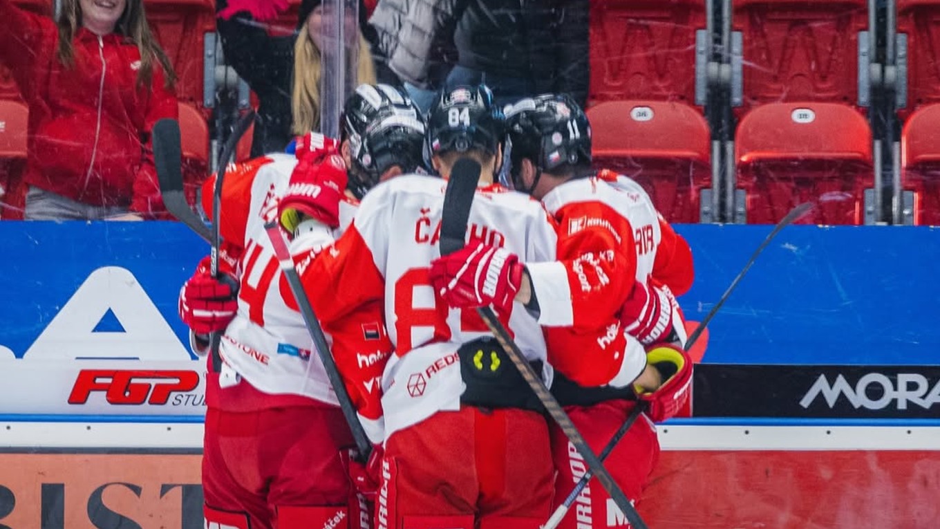 Radosť hráčov HC Olomouc.