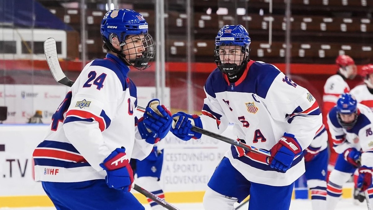 Hokejisti USA počas MS U18 2026.