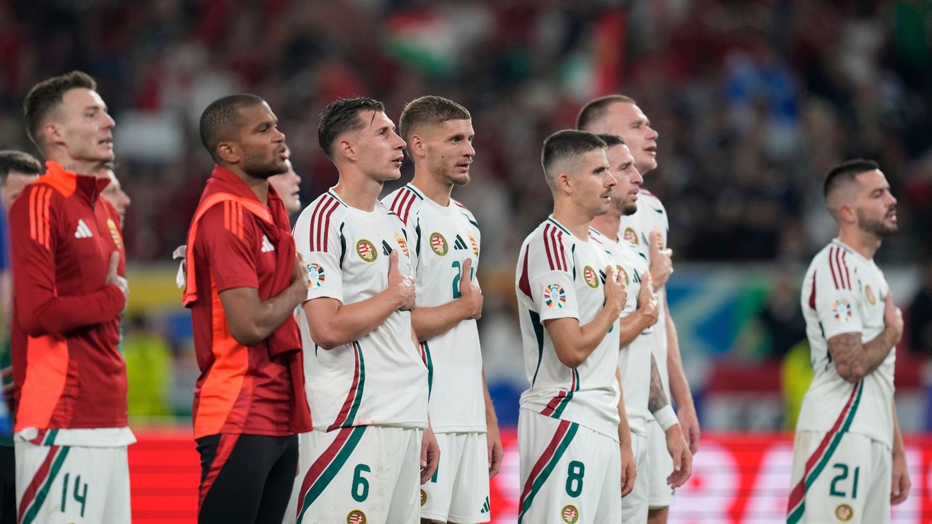 Maďarskí futbalisti po výhre nad Škótskom na EURO 2024.