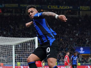 Gólová radosť útočníka Interu Miláno Lautara Martíneza.