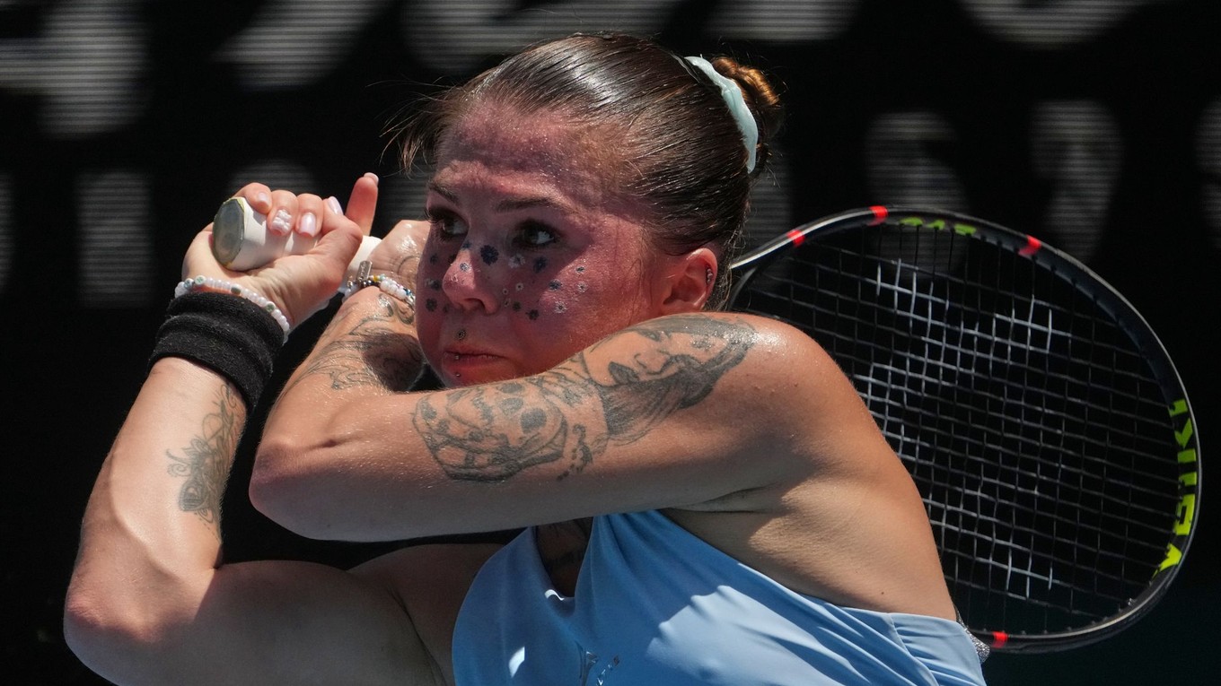 Ukrajinská tenistka Oleksandra Olijnykovová počas Australian Open 2026.