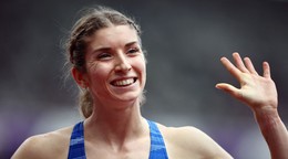 Slovenská atlétka Emma Zapletalová počas MS v Tokiu 2025. 