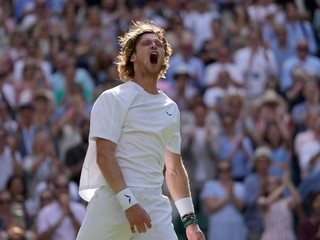 Andrej Rubľov na Wimbledone 2023.