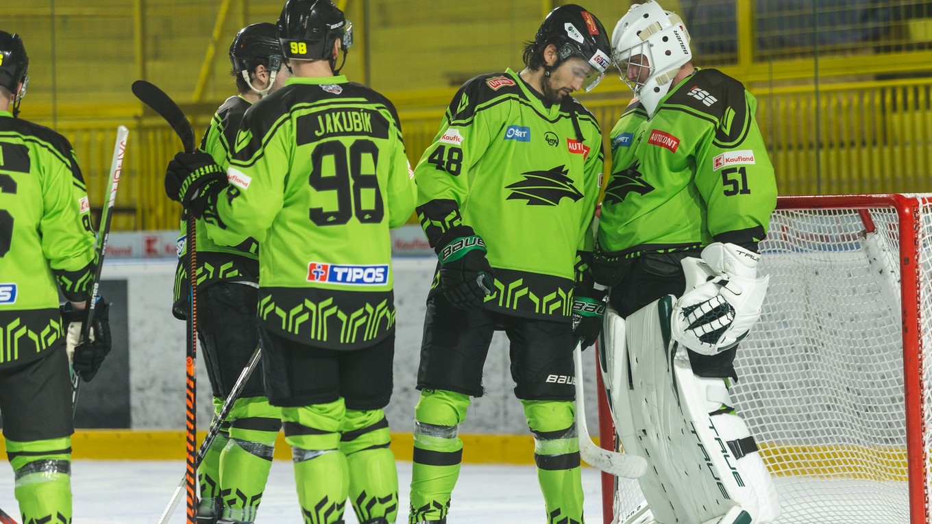 Hokejisti Vlci Žilina.