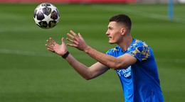 Český hráč Bayeru Leverkusen Patrik Schick počas tréningu pred stredajším osemfinálovým zápasom Ligy majstrov.