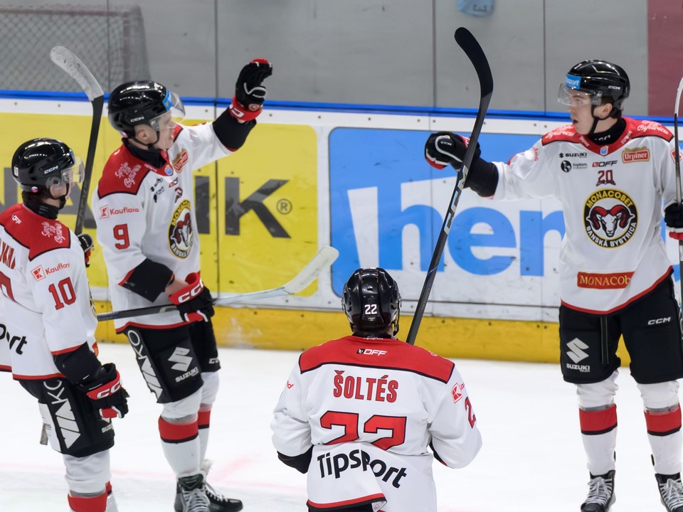 Radosť hráčov Banskej Bystrice.