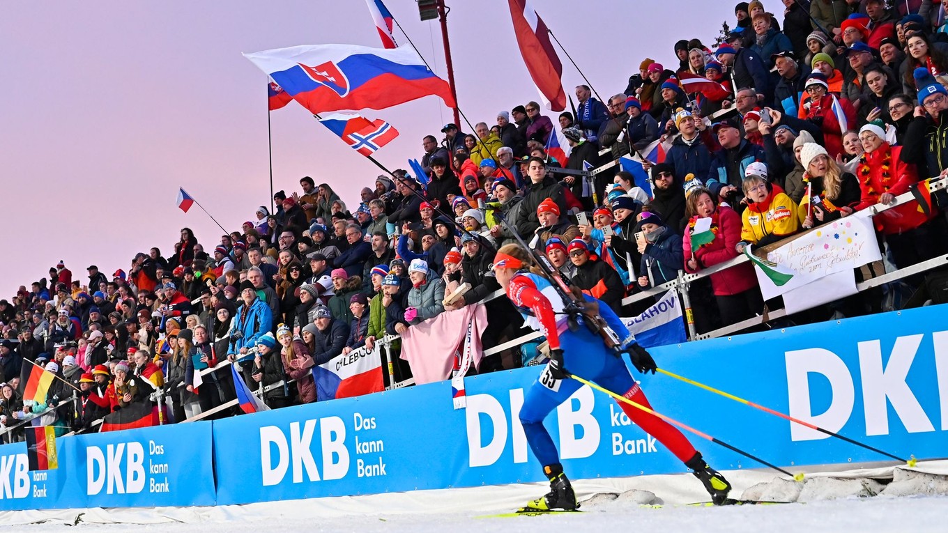 Slovenská biatlonistka Paulína Bátovská Fialková počas pretekov v Novom Meste na Morave.