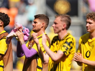 Futbalisti Borussie Dortmund.