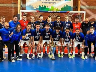 Slovenská reprezentácia do 21 rokov na turnaji Winter Futsal Cup 2022.