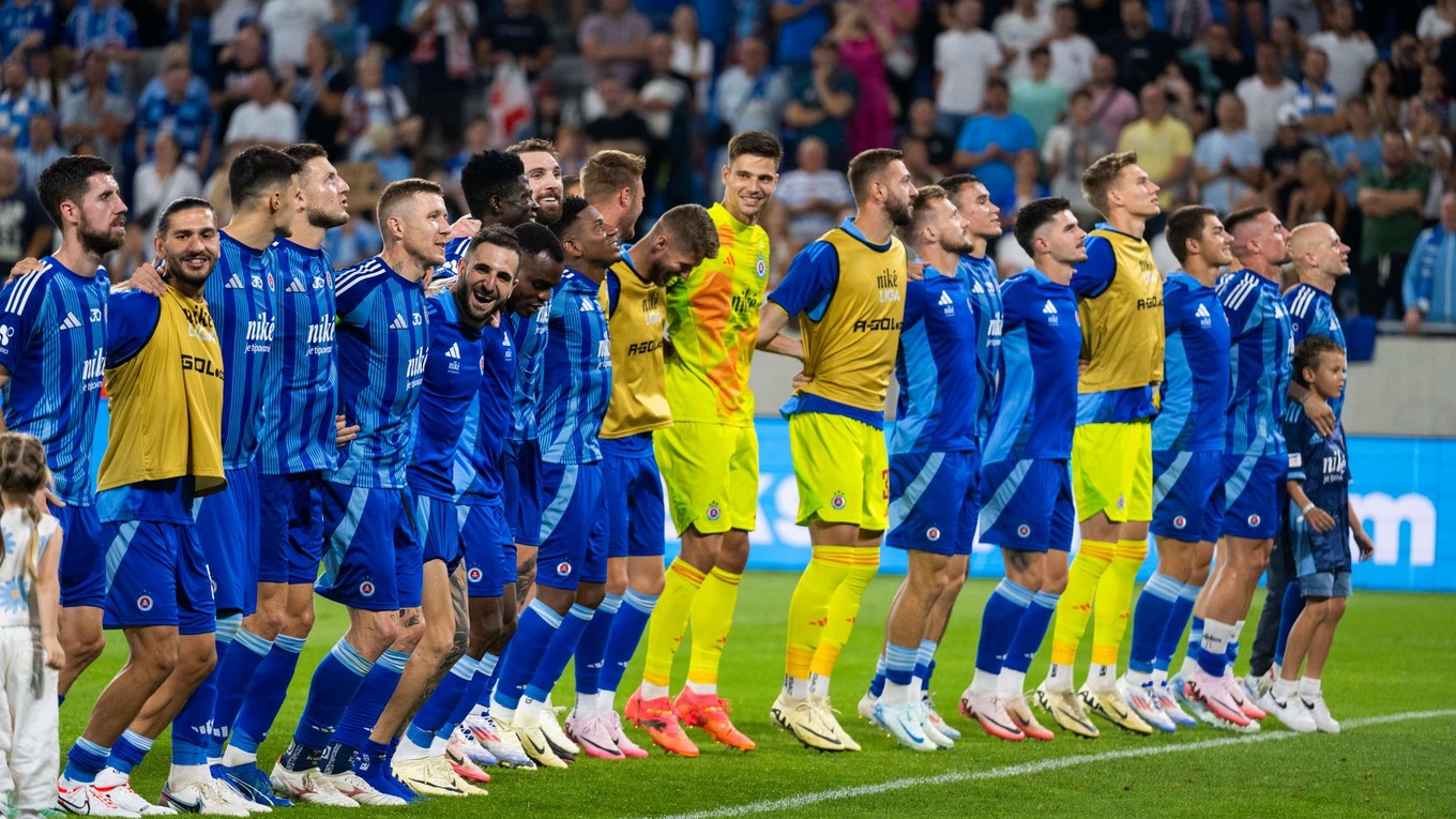 Futbalisti ŠK Slovan Bratislava.