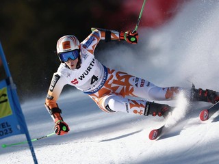 Petra Vlhová v obrovskom slalome na MS v lyžovaní. 
