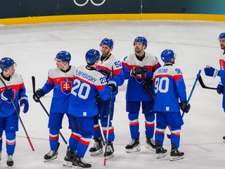 Šimon Nemec, Dalibor Dvorský, Juraj Slafkovský, Martin Marinčin, Peter Čerešňák, kapitán Tomáš Tatar, Lukáš Cingel  a Martin Fehérváry sa tešia.