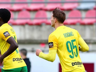 Marko Roginič oslavuje gól