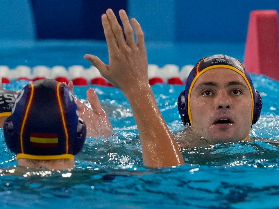 Španielski reprezentanti vo vodnom póle. 