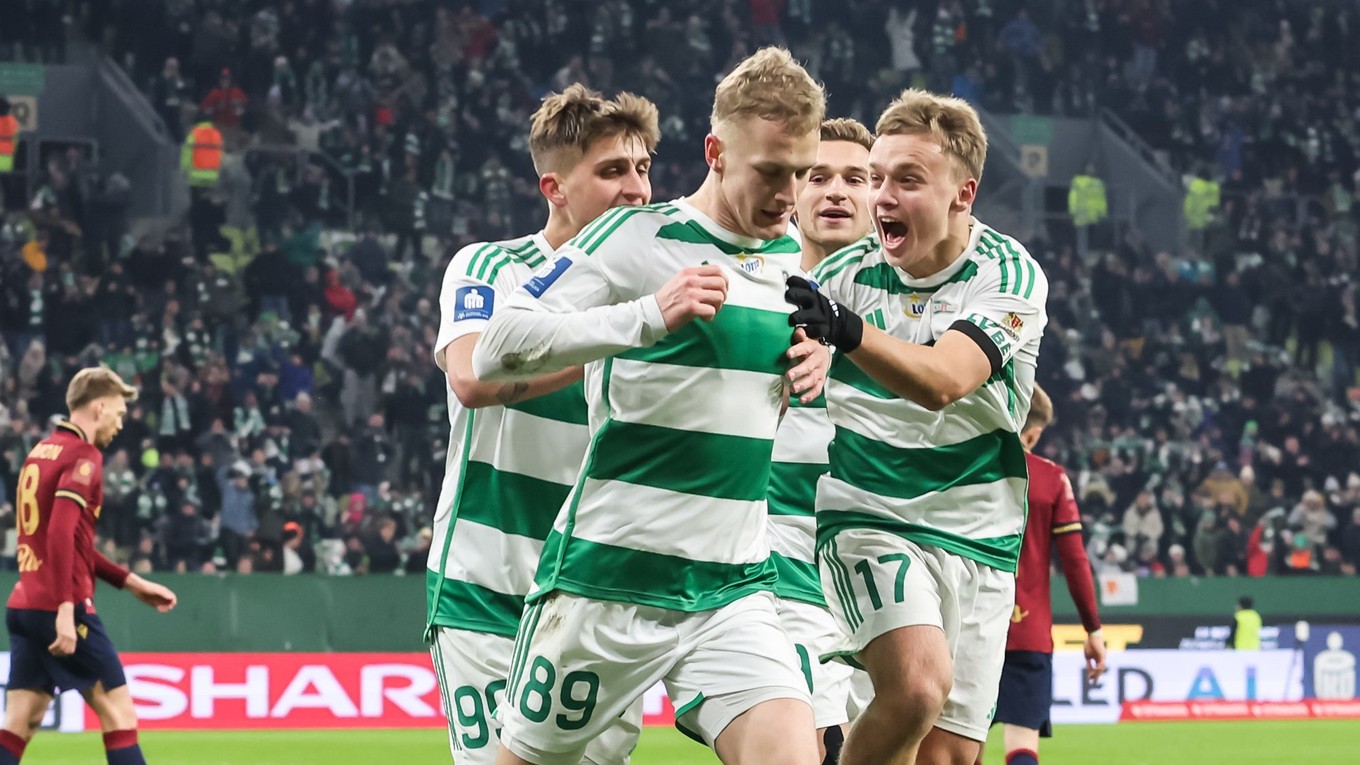 Tomáš Bobček sa teší po strelenom góle v drese klubu Lechia Gdaňsk.