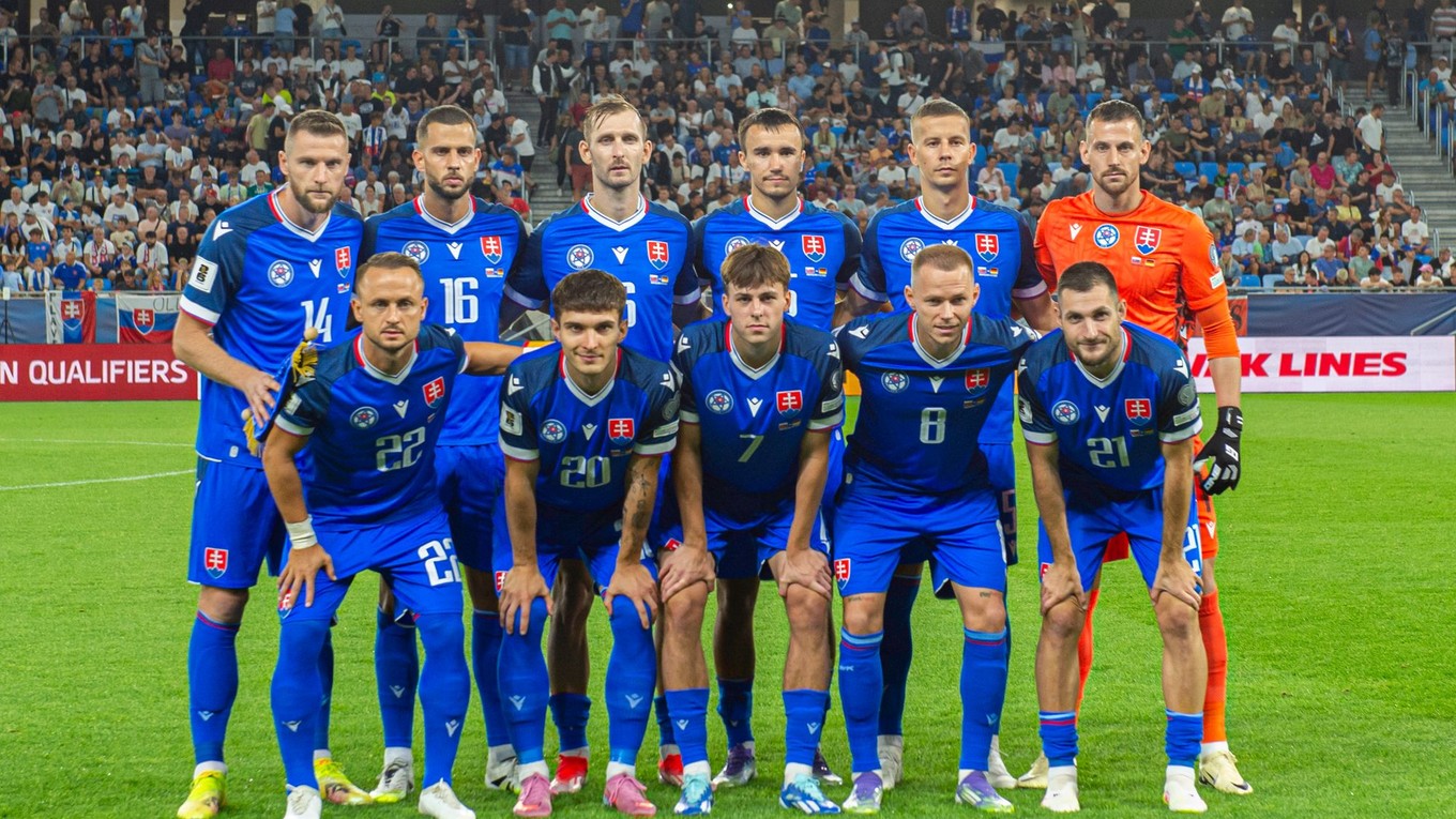 Slovenskí futbalisti v úvodnom kvalifikačnom zápase na MS 2026 A-skupiny Slovensko - Nemecko.