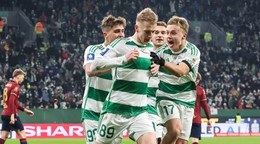 Tomáš Bobček sa teší po strelenom góle v drese klubu Lechia Gdaňsk.