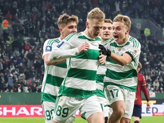 Tomáš Bobček sa teší po strelenom góle v drese klubu Lechia Gdaňsk.