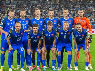 Slovenskí futbalisti v úvodnom kvalifikačnom zápase na MS 2026 A-skupiny Slovensko - Nemecko.