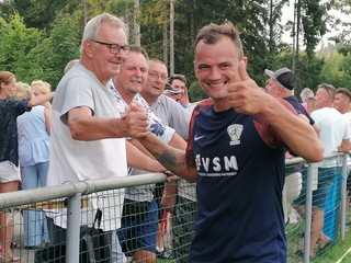 Rozradostený Mário Kurák po zápase s Rimavskou Sobotou.