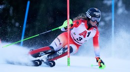 Camille Rastová počas slalomu v rakúskom Semmeringu.
