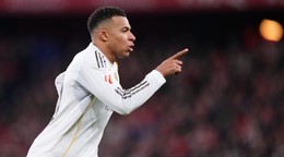 Kylian Mbappé sa teší z gólu