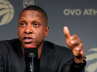 Na archív nej snímke z 18. januára 2024 prezident basketbalového tímu Toronto Raptors Masai Ujiri.