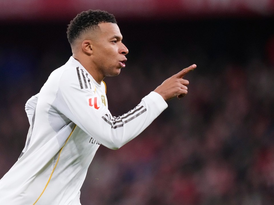 Kylian Mbappé sa teší z gólu