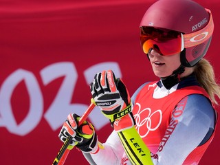 Americká lyžiarka Mikaela Shiffrinová na ZOH 2022. 