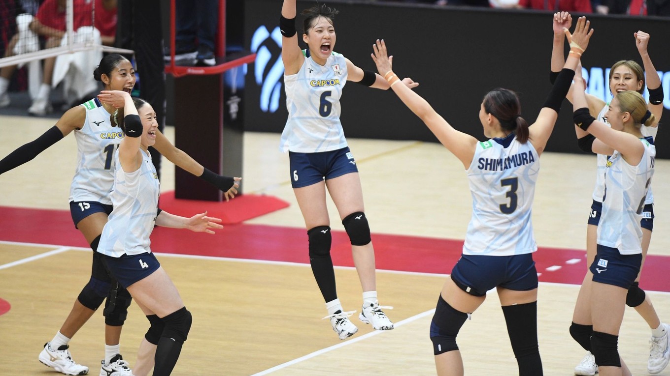 Japonské volejbalistky. 