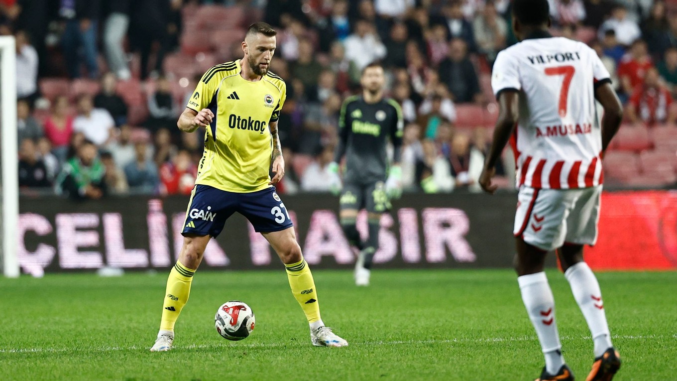 Milan Škriniar v zápase proti Samsunsporu.