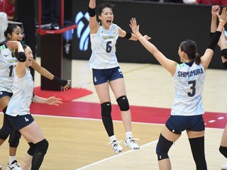 Japonské volejbalistky. 