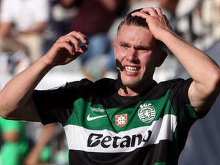 Švédsky futbalista Viktor Gyökeres v drese Sportingu Lisabon.