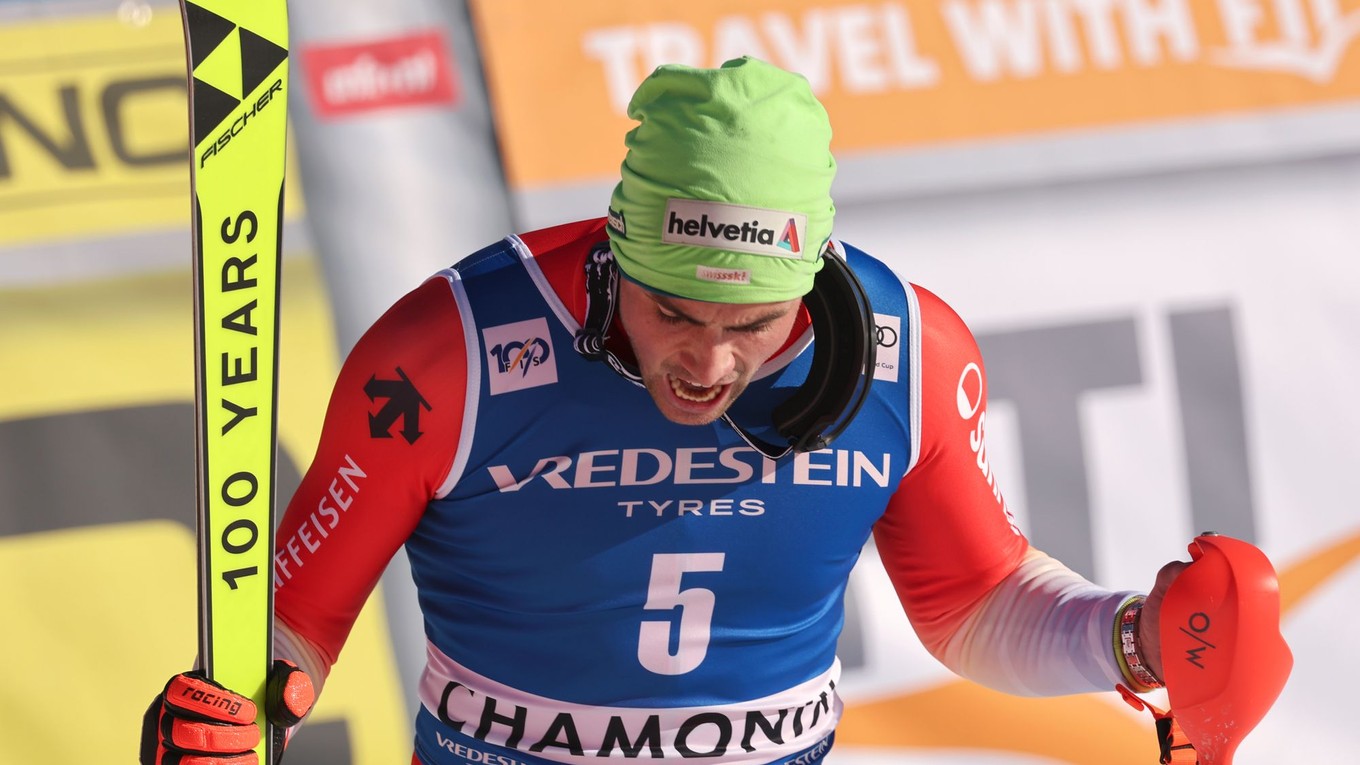 Daniel Yule vyhral slalom v Chamonix 2024.