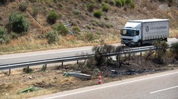 Miesto dopravnej nehody, pri ktorej zahynul Diogo Jota a jeho brat v španielskom meste Zamora.