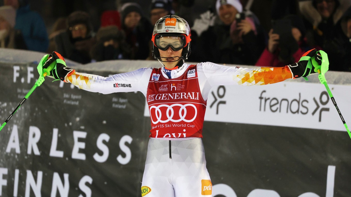 Petra Vlhová vyhrala slalom v Levi 2021.