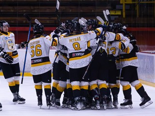 Radosť hokejistov TEBS Bratislava