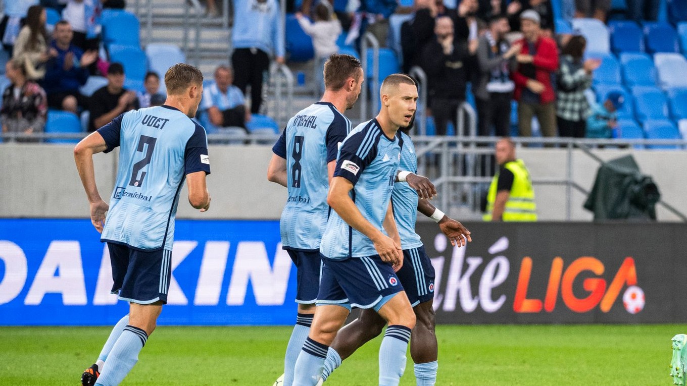 Futbalisti ŠK Slovan Bratislava.