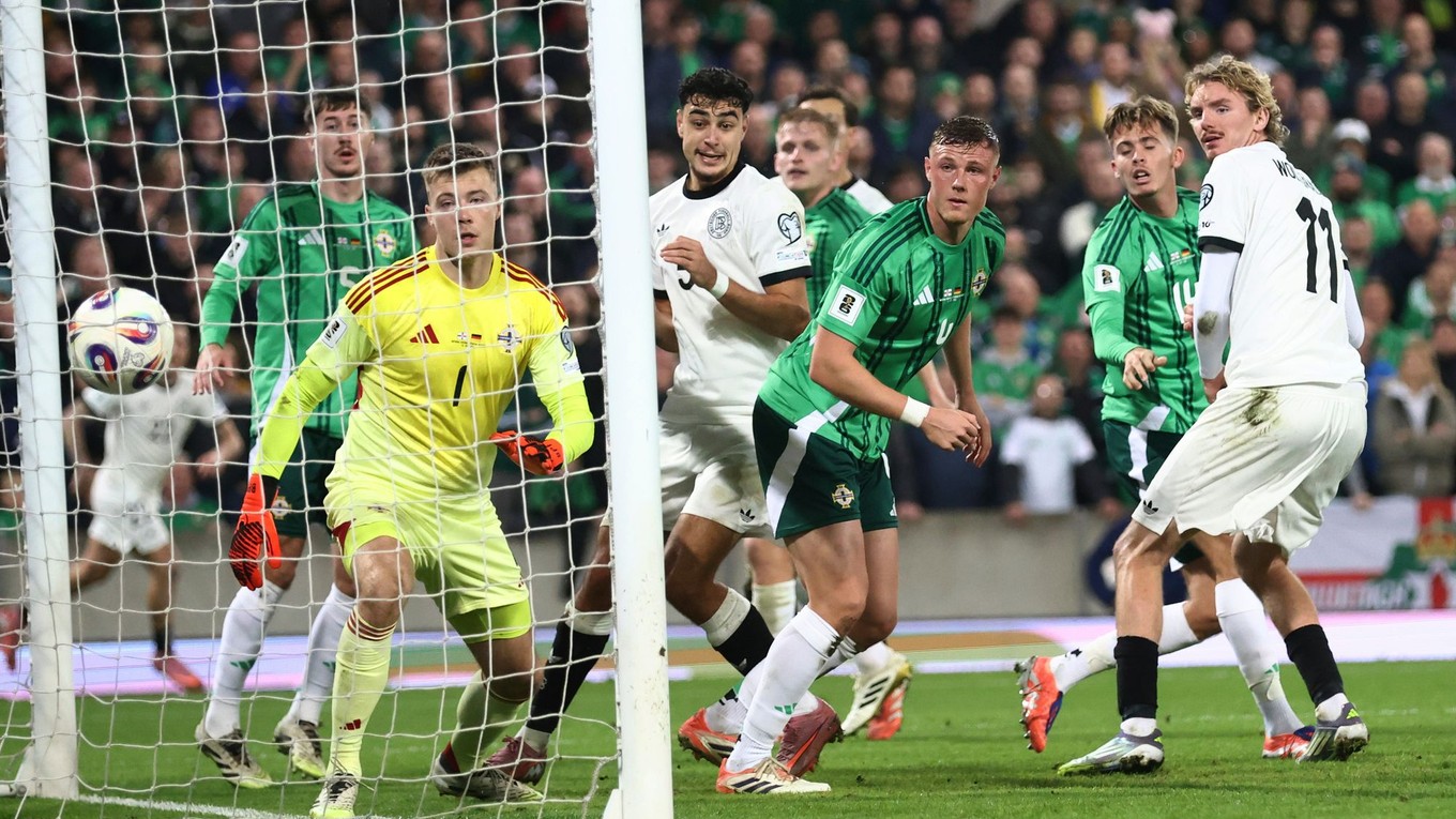 Momentka zo zápasu Severné Írsko - Nemecko