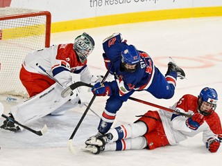 Fotka zo zápasu Česko U18 - USA U18.