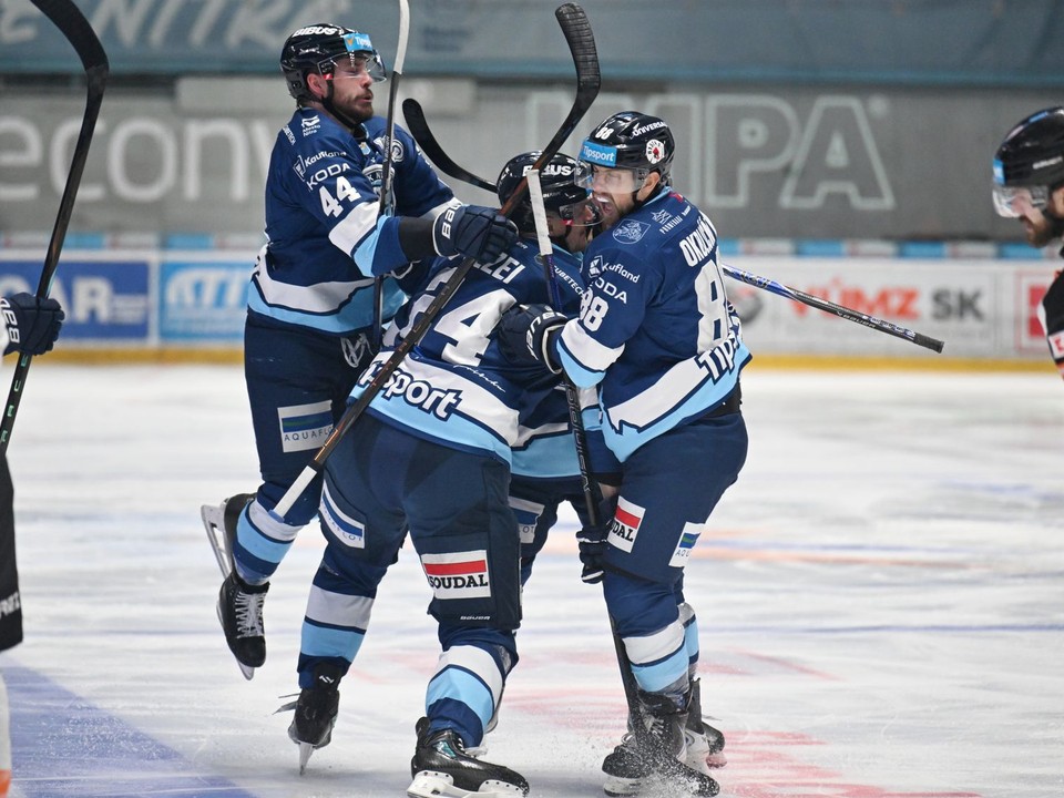 Hráči Nitry sa radujú po strelení gólu